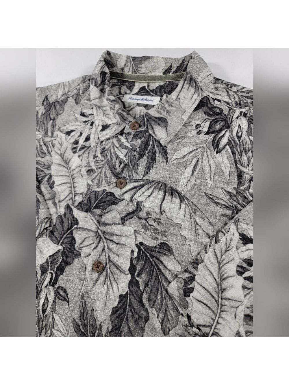 Tommy Bahama Hawaiian Tropical Bird 100% Silk Button Shirt Men's XL Beach Camp